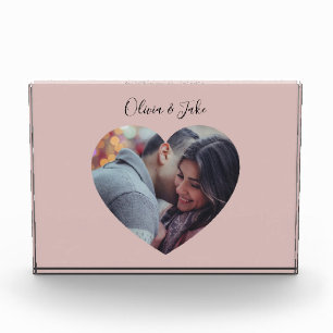 Bloc Photo Photo Coeur personnalisée Nouveaux mariés Cadeau M