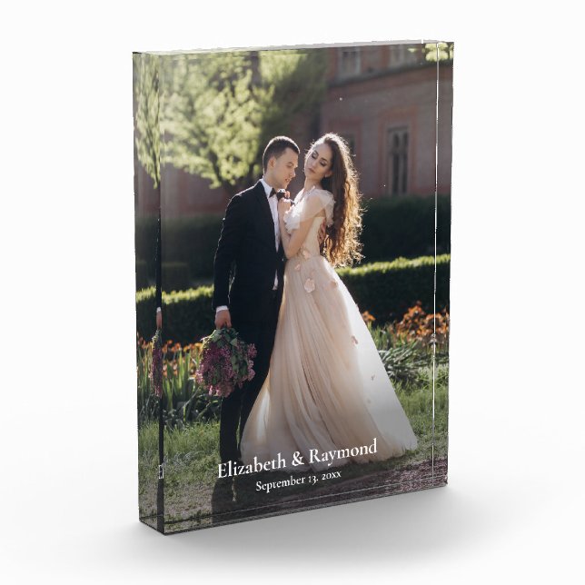 Bloc Photo Photo de mariage personnalisée moderne (Gauche)