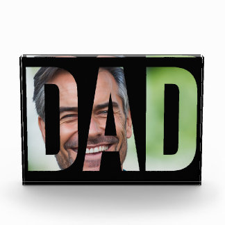 Bloc Photo Photo du père personnalisé en gras simple découpe