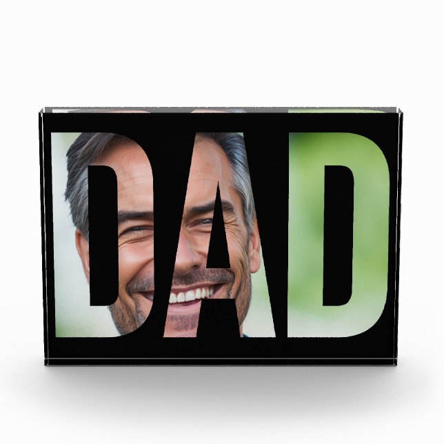 Bloc Photo Photo du père personnalisé en gras simple découpe (Devant)