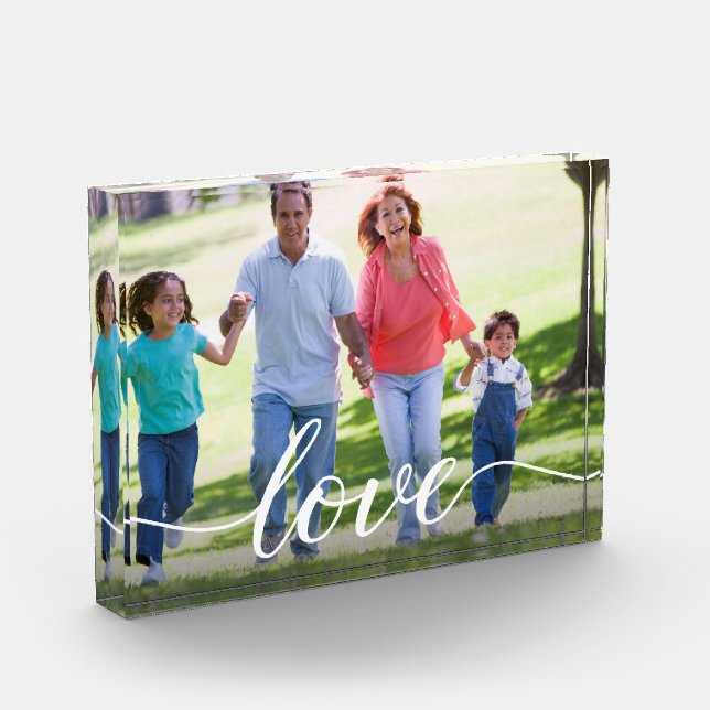 Bloc Photo Photo grand-parents personnalisée Love Script (Gauche)