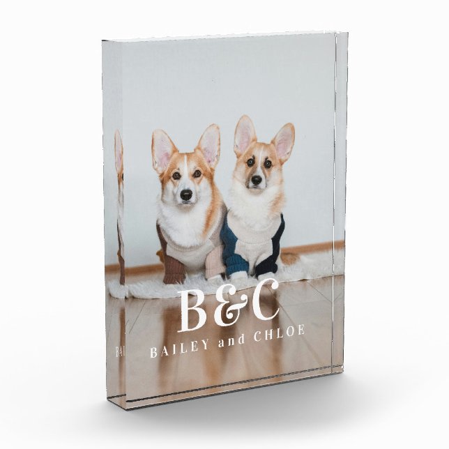 Bloc Photo Photo personnalisée Keepsaké chien animal de compa (Gauche)