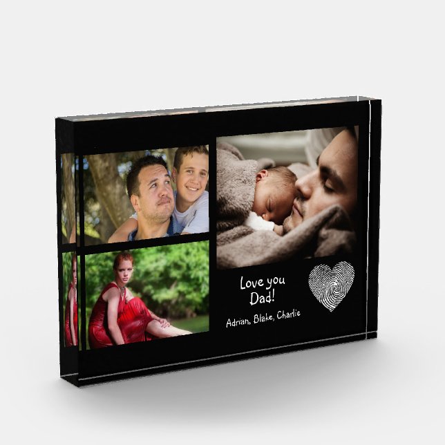 Bloc Photo Photo personnalisée moderne Collage d'amour que pa (Gauche)