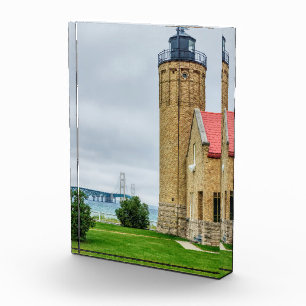 Bloc Photo Pont Mackinac et phare
