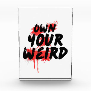 Bloc Photo Possédez Votre Bizarrerie - Typographie Grunge Aud