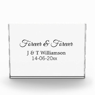 Bloc Photo Pour toujours & toujours ajouter nom de couple dat