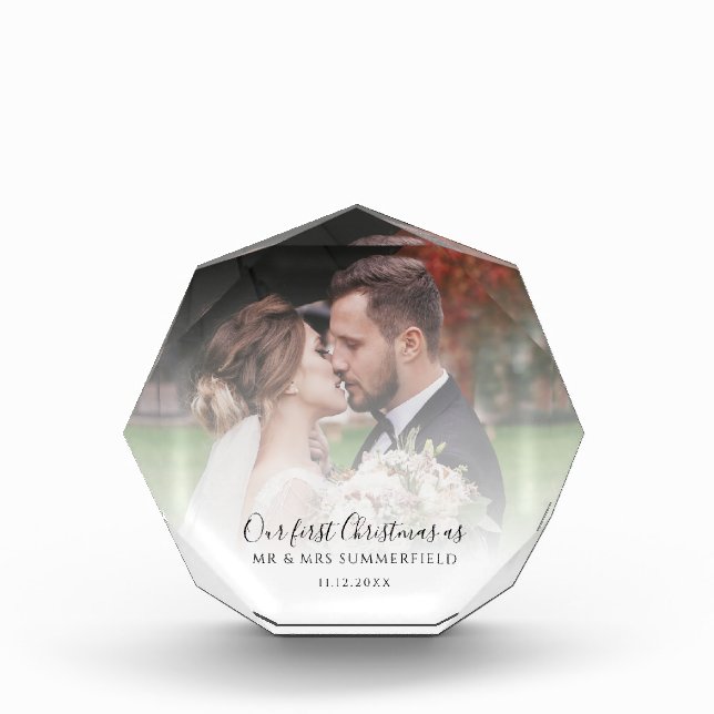 Bloc Photo Premier Noël en tant que mariés Photo de mariage p (Devant)