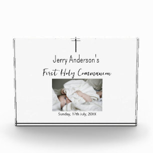 Bloc Photo Première communion sacrée catholique simple QR min