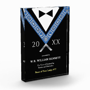 Bloc Photo Prix Masonic Acrylique   Plaque de bijoux Freemaso