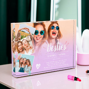 Bloc Photo Purple best friends script 4 photos grille de coll