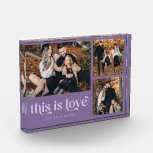 Bloc Photo Purple Retro This is Love Collage