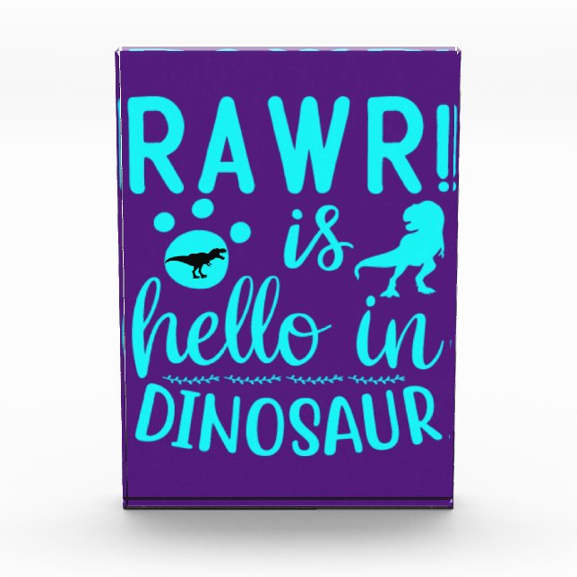 Bloc Photo Rawr ! Est Hello in Dinosaur Photo Block (Devant)