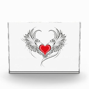 Bloc Photo Red Angel Coeur avec ailes
