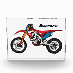 Bloc Photo Red dirt bike motorcycle