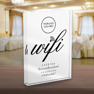 Bloc Photo Réseau Wifi et mot de passe Signer votre logo