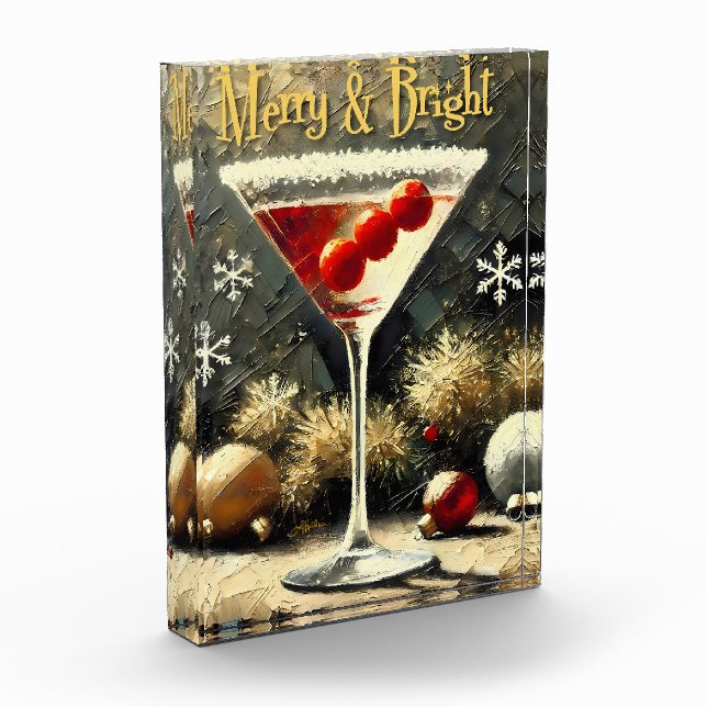 Bloc Photo Retro 50s Triple Cranberry Christmas Martini (Gauche)