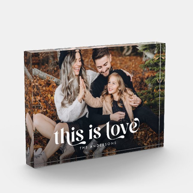 Bloc Photo Rétro C'Est L'Amour Horizontal (Gauche)