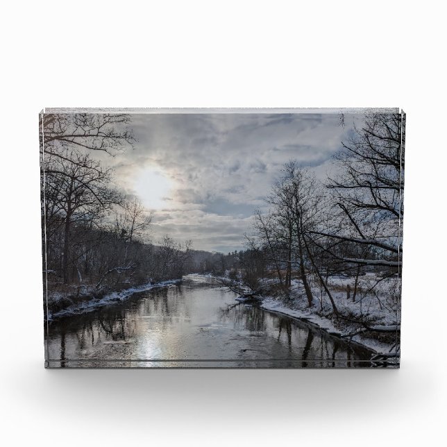 Bloc Photo Rivière d'hiver dans la PNVV (Devant)