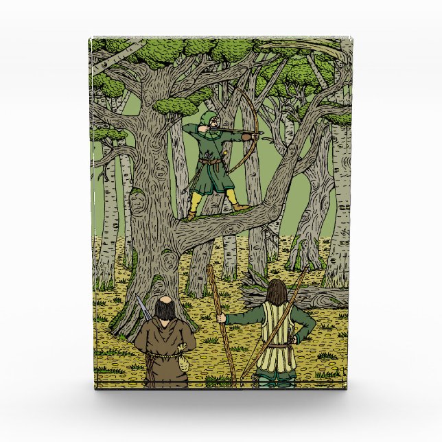 Bloc Photo Robin des Bois dans la forêt de Sherwood (Devant)