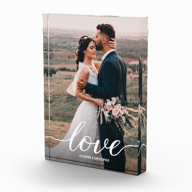 Bloc Photo Romantic Love Script Mariage Photo Nouveaux mariés (Droite)