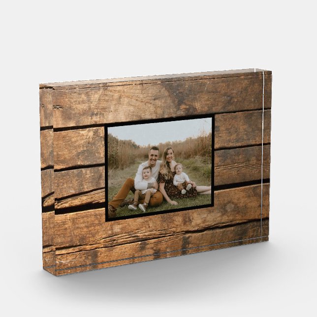 Bloc Photo Russe en détresse foncé extérieur motif en bois de (Gauche)