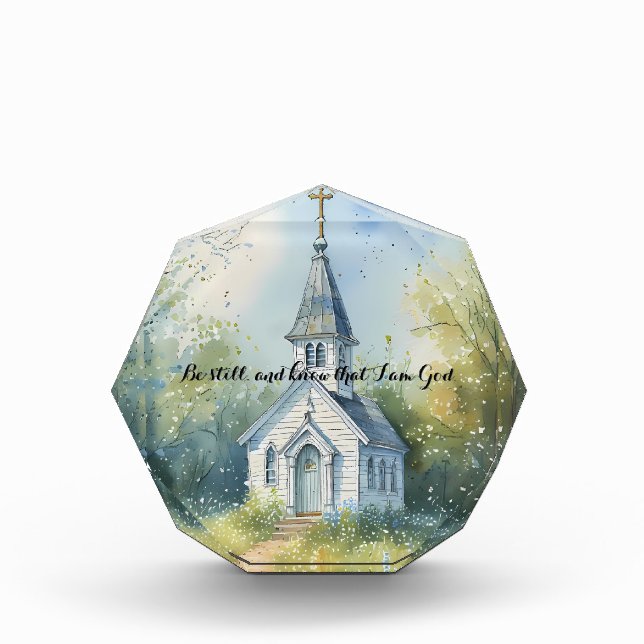 Bloc Photo Rustic Church Path in Wildflower Meadow (Devant)