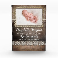 Rustique Béni De Vous Faire Godparents Photo Cadea