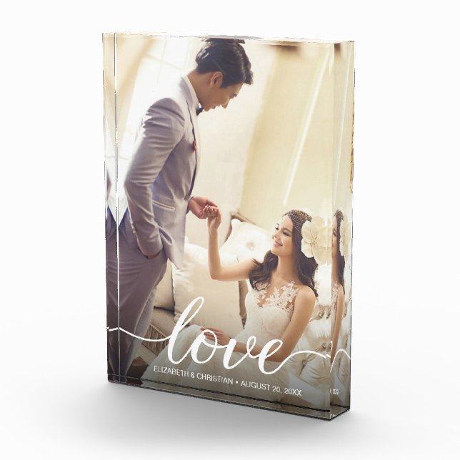 Bloc Photo Script d'amour de conservation de photos Mariage p (Droite)