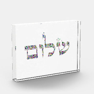 Bloc Photo Shalom made with Gemstones in All Colors