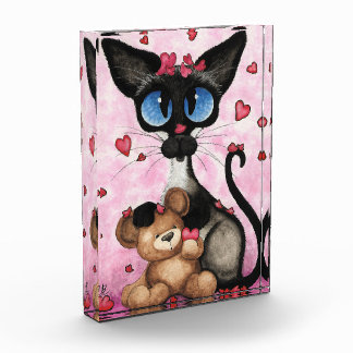 Bloc Photo Siamese Cat Valentines Day by Bihrle
