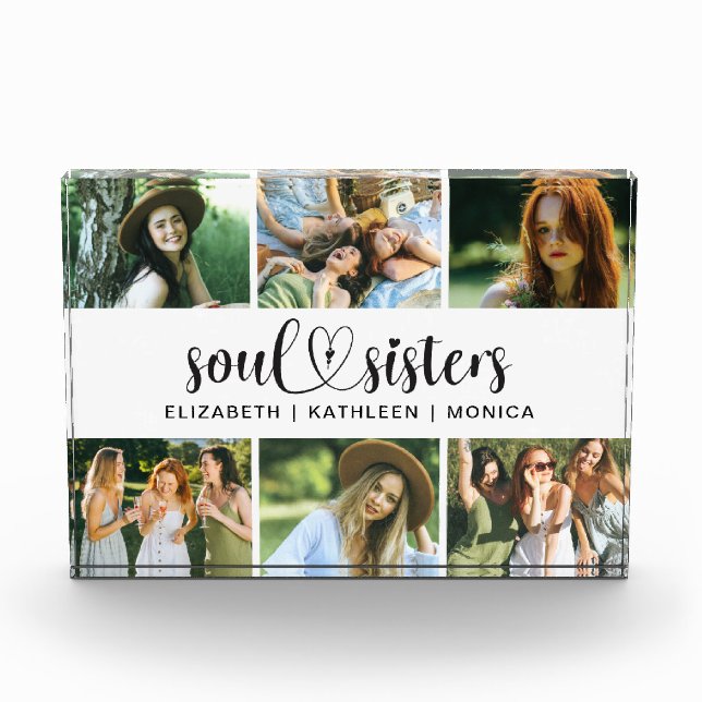 Bloc Photo Sisters Script Photo Collage Bloc (Devant)