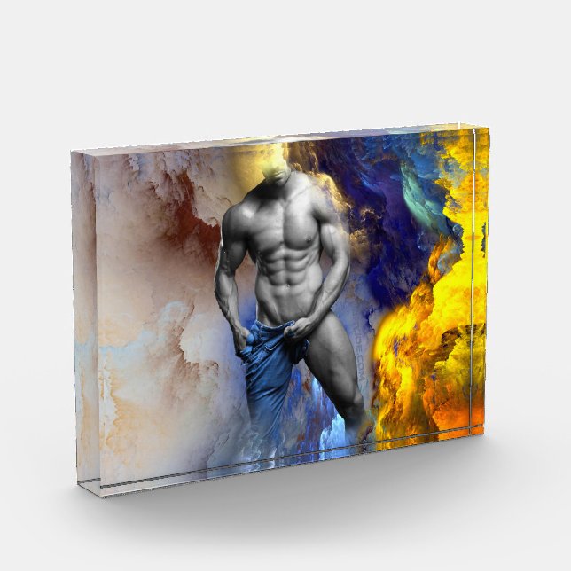 Bloc Photo SlipperyJoe's musculaire physique chemise vapeur (Gauche)