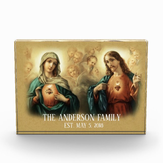 Bloc Photo Souvenir de famille de Jésus de coeur de Vierge (Devant)