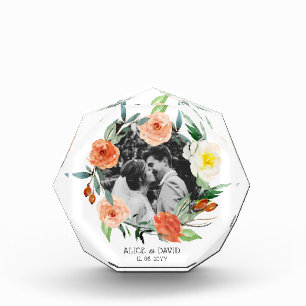 Bloc Photo Souvenirs mariages Aquarelle Florale Wreath Nommée