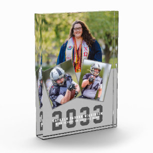 Bloc Photo Sporty Girl Modern Bold Script Graduation 3