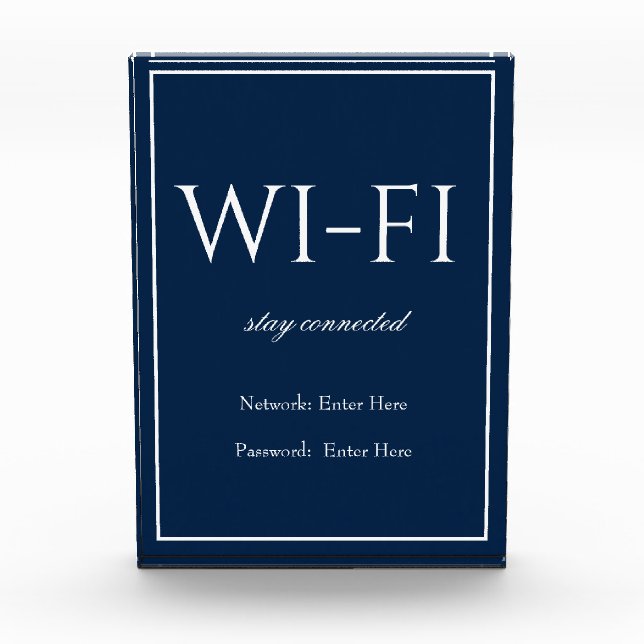 Bloc Photo Standard Simple Bleu foncé Wi-Fi Bloc d'hôtes (Devant)