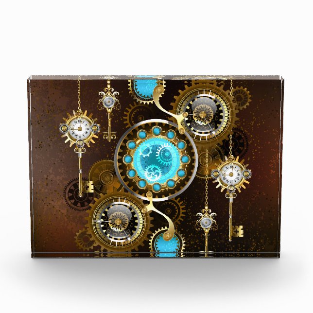 Bloc Photo Steampunk Rusty Background (Devant)