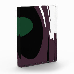 Bloc Photo Submersion : Noir Abstrait, Blanc, Violet & Vert