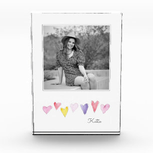 Bloc Photo Sweet Heart NAME PHOTO Love Mothers Day Cadeau