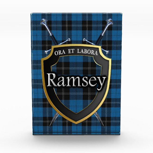 Bloc Photo Tartan écossais de Ramsey Ramsay de clan (Devant)