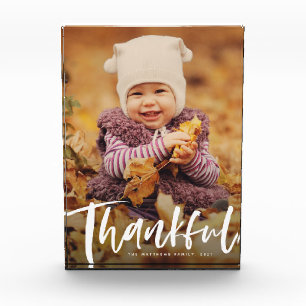 Bloc Photo Thanksgiving brush script moderne photo bl