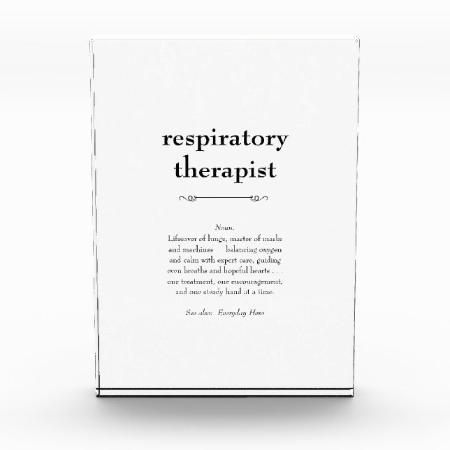 Bloc Photo Thérapeutique respiratoire Définition Merci Cadeau (Devant)