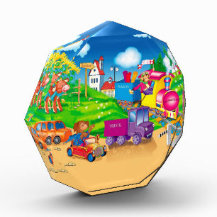 Bloc Photo train et voiture pour le garçon