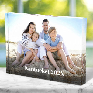 Bloc Photo Vacances en famille : typographie gras pour un sou