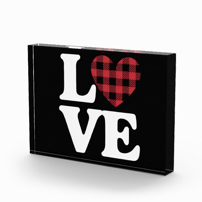 Bloc Photo Valentines Jour Coeur Plaid Amour (Droite)