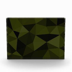 Bloc Photo Vert foncé de l'armée noir motif de maille géométr