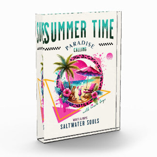 Bloc Photo Vibes d'été, design léopard rose pour les jours de