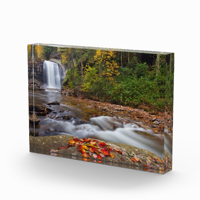 Bloc Photo Vue Glass Falls Pisgah Forêt nationale (Droite)