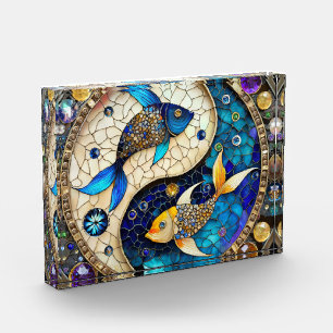 Bloc Photo Zodiac - Poissons de poisson Yin et Yang