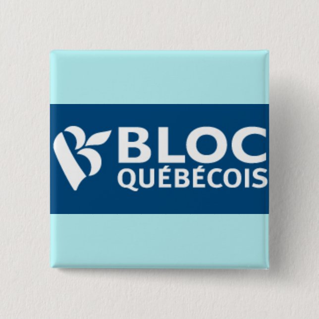Bloc Québécois Logo 2 Inch Square Button (Front)